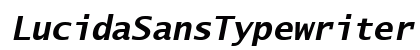 LucidaSansTypewriter BoldItalic Preview