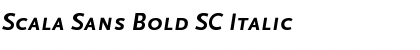 Scala Sans Bold SC Italic Font