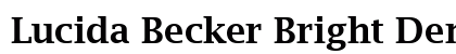 Lucida Becker Bright Demi Regular preview