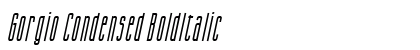 Gorgio Condensed BoldItalic Preview