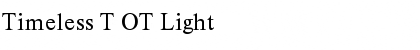Timeless T OT Light Font
