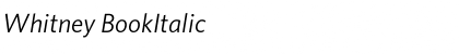 Whitney BookItalic Font