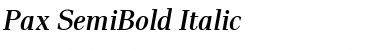 Pax SemiBold Italic Font
