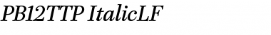 Download PB12TTP-ItalicLF Font