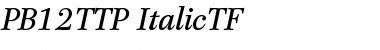 Download PB12TTP-ItalicTF Font