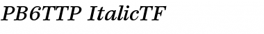 Download PB6TTP-ItalicTF Font