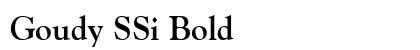 Goudy SSi Bold preview