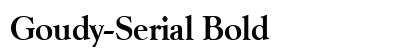 Goudy-Serial Bold preview