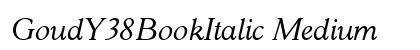 GoudY38BookItalic Medium Preview