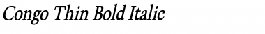 Congo Thin Bold Italic Font