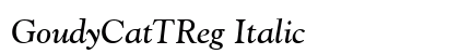 GoudyCatTReg Italic Preview