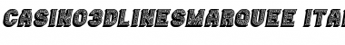Casino 3D Lines Marquee Italic Font