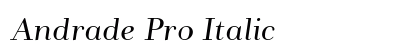 Andrade Pro Italic Preview