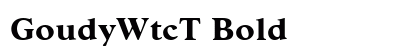 GoudyWtcT Bold preview
