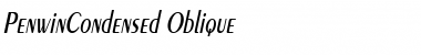 PenwinCondensed Oblique Font