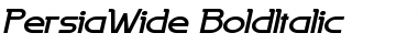 PersiaWide BoldItalic Font