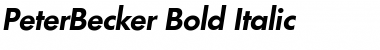 PeterBecker Bold Italic Font
