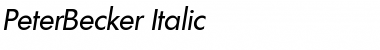 PeterBecker Italic Font
