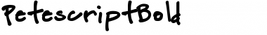Petescript Bold Font