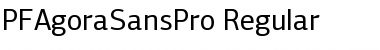 PF Agora Sans Pro Regular Font