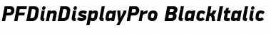 PF DinDisplay Pro Black Italic Font