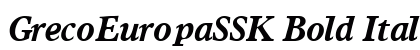 GrecoEuropaSSK Bold Italic Preview