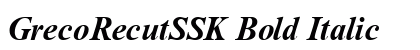 GrecoRecutSSK Bold Italic Preview