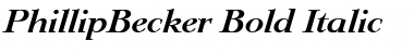 PhillipBecker Bold Italic Font