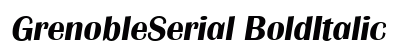 GrenobleSerial BoldItalic Preview