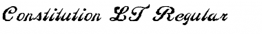 Constitution LT Regular Font