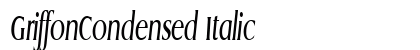 GriffonCondensed Italic preview
