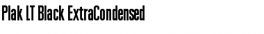 Download Plak LT BlackExtraCondensed Font