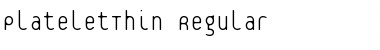 PlateletThin Regular Font