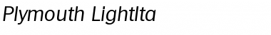 Download Plymouth-LightIta Font