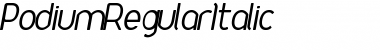 Podium Regular Font