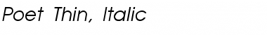 AvantGarde-Thin-Italic Regular Font