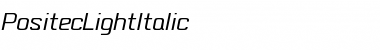 PositecLightItalic Regular Font