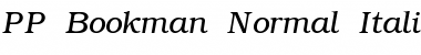 PP-Bookman Normal-Italic Font