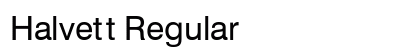 Halvett Regular preview