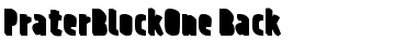 PraterBlockOne-Back Regular Font