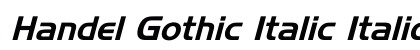Handel Gothic Italic Italic