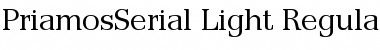 PriamosSerial-Light Regular Font
