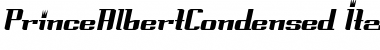 PrinceAlbertCondensed Italic Font