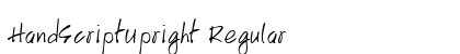 HandScriptUpright Regular Preview