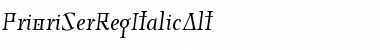 PrioriSerRegItalicAlt Regular Font