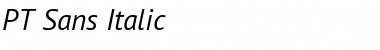 PT Sans Italic Font
