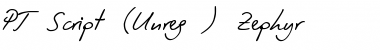 PT Script (Unreg.) Zephyr Regular Font