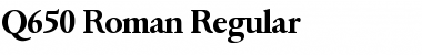 Q650-Roman Regular Font