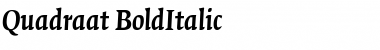 Quadraat Bold Italic Font