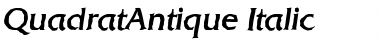 QuadratAntique Italic Font